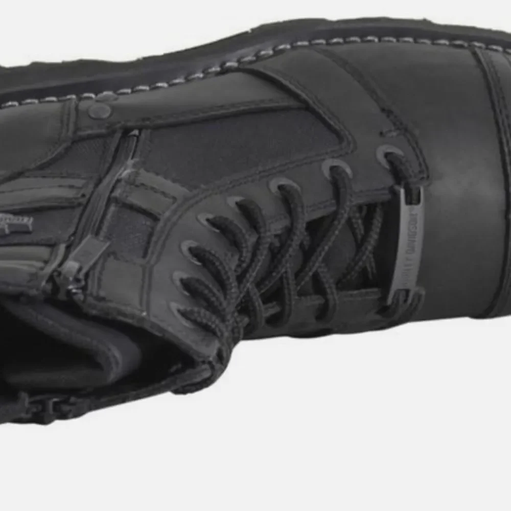 NWOT Harley-Davidson Men's Boxbury Military Zippers Black Men's Lace-Boots 10.5